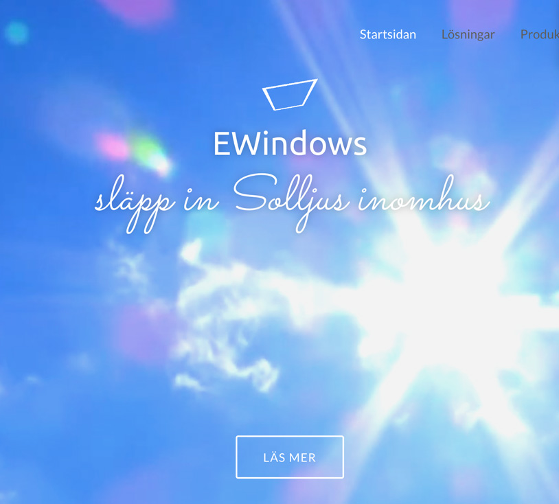 EWindows website image showing the sun through the clouds